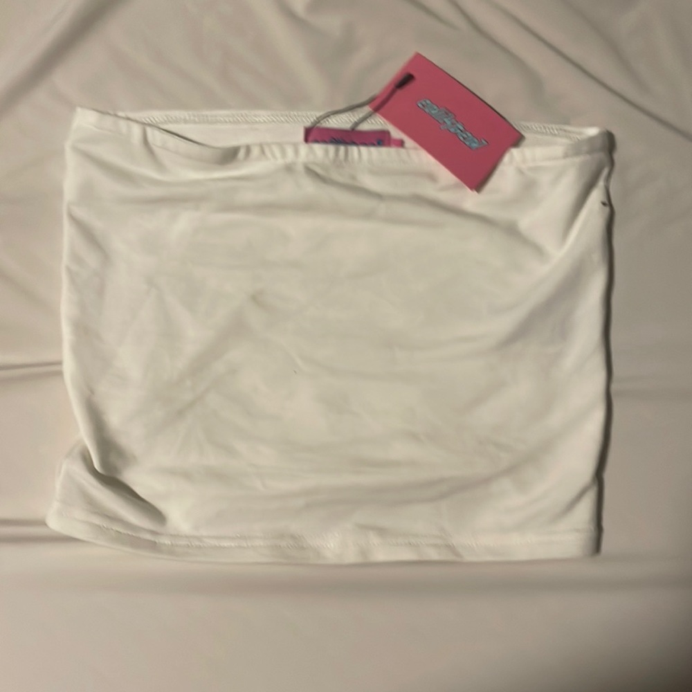 Edikted Basic White Tube Top